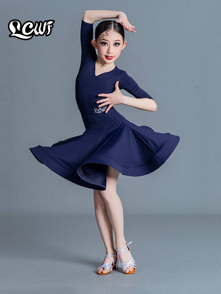 New Latin dance service children's professional regulations standard competition service young children's international examination big show performance split skirt