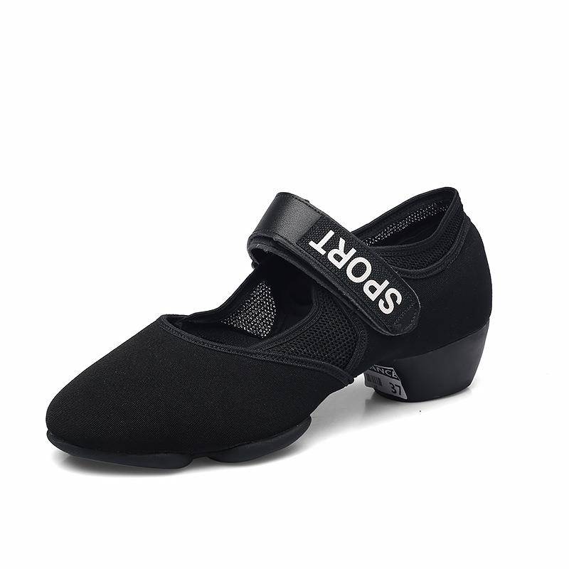 Plaza dance shoes women's adult low heel soft bottom shoes country dance summer net shoes breathable middle -aged aunt Latin