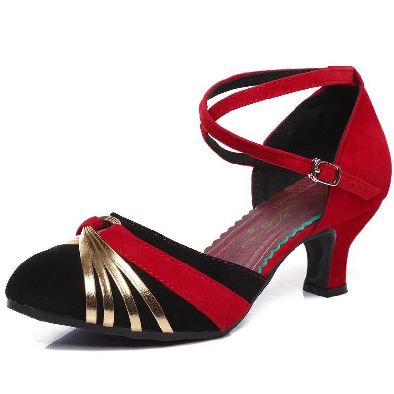 Latin dance shoe head shoes single shoes high -heeled shoes female summer square dance love dance dance shoes soft soles adult dance shoes