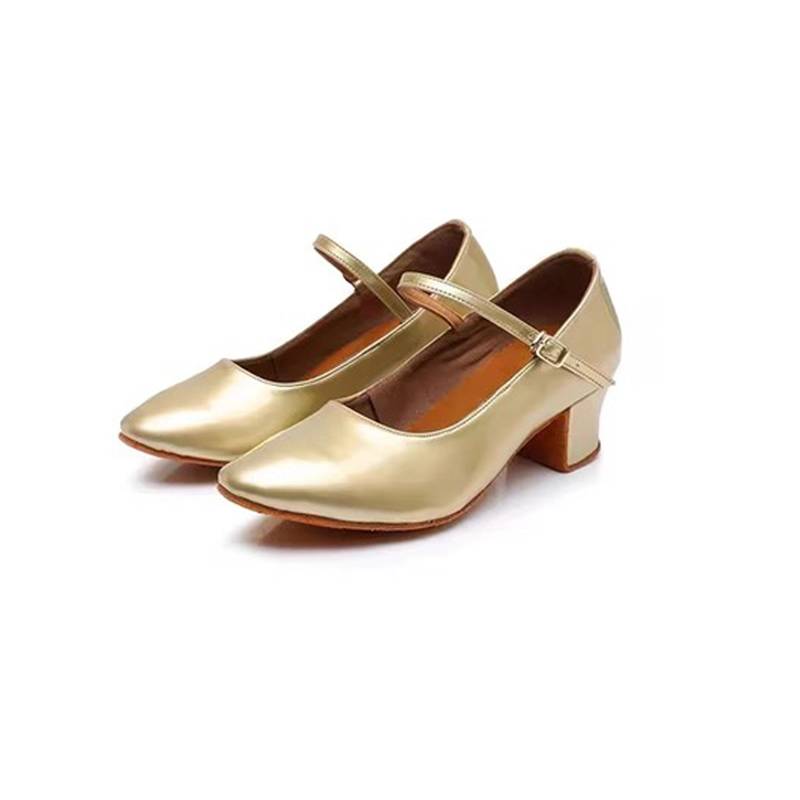 Gold dance shoes