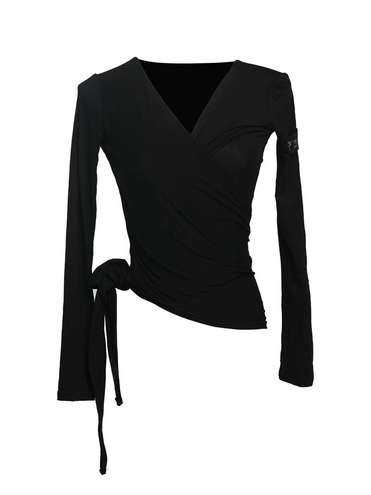 Rose Latin Dance Costume Female Spring and Summer Dellers before and after wearing long sleeves in the sleeve yoga body practice service SY160