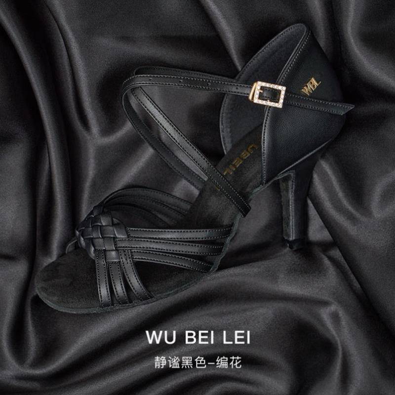 Adult dance shoes professional training shoes Latin dance shoes girl medium and high heel breathable teacher dancing test sandals