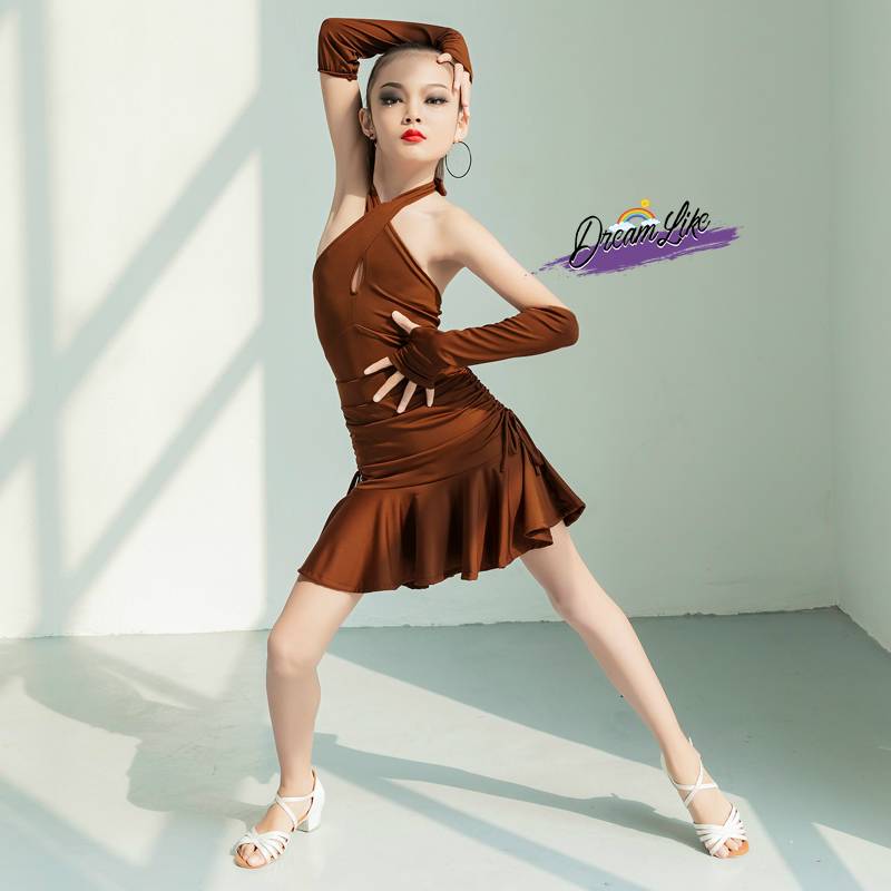 Latin dance exercise girl Latin dance competition service children Latin dance uniform net red 2023 new set