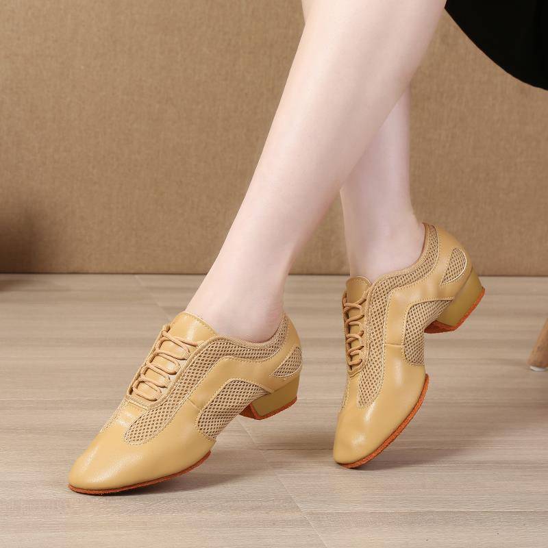 Professional Latin dance shoes ladies mid -high heel teacher shoes love dance shoes soft soles yoga body dance shoes dance shoes
