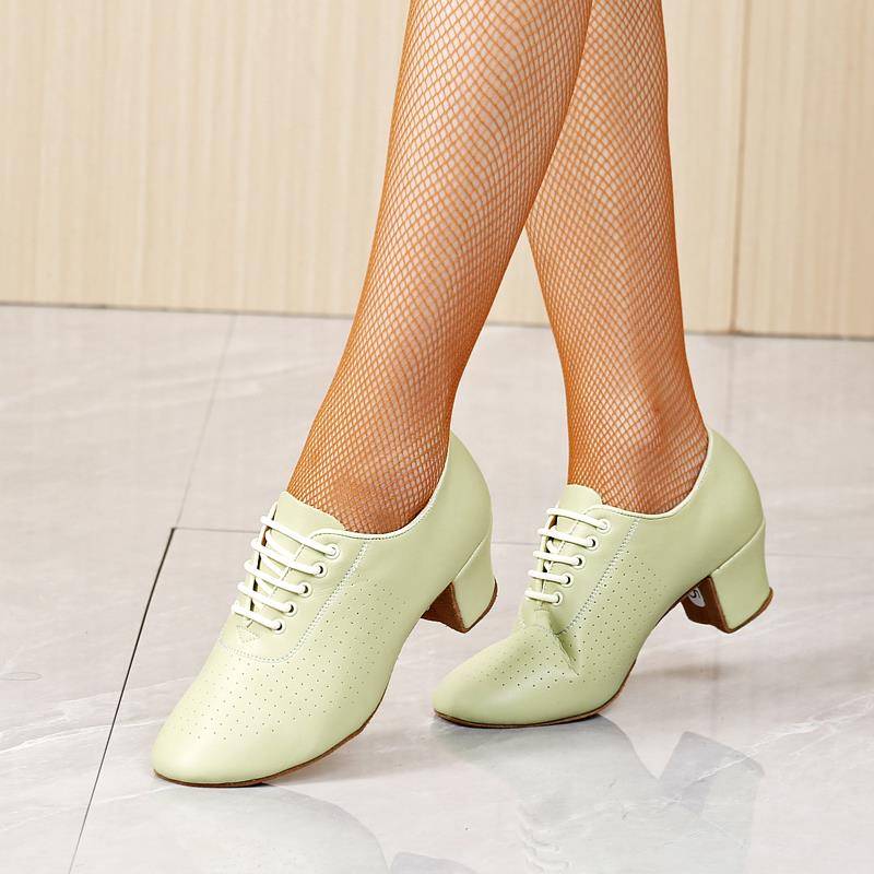 Latin dance shoes professional men's and women's same teacher shoes mid -high heel soft bottom dance shoes body training square dancing shoes