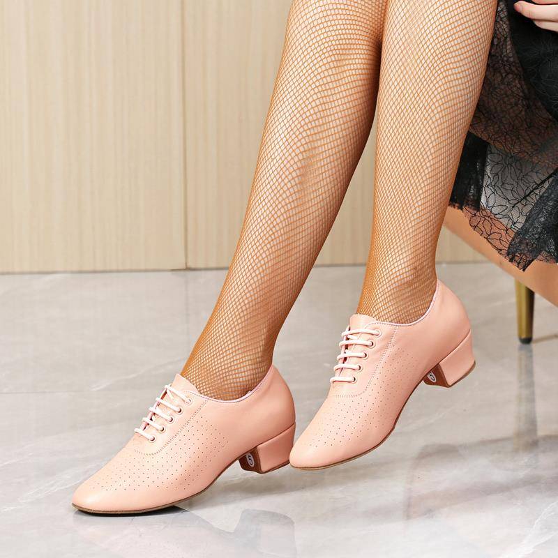 Latin dance shoes professional men's and women's same teacher shoes mid -high heel soft bottom dance shoes body training square dancing shoes