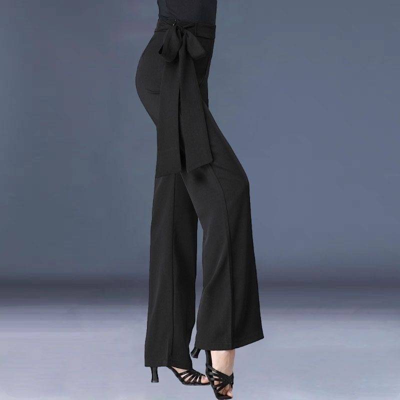 2023 new Latin dance pants children high -waist dance pants clothing, modern love dance pants straight pants wide -leg pants