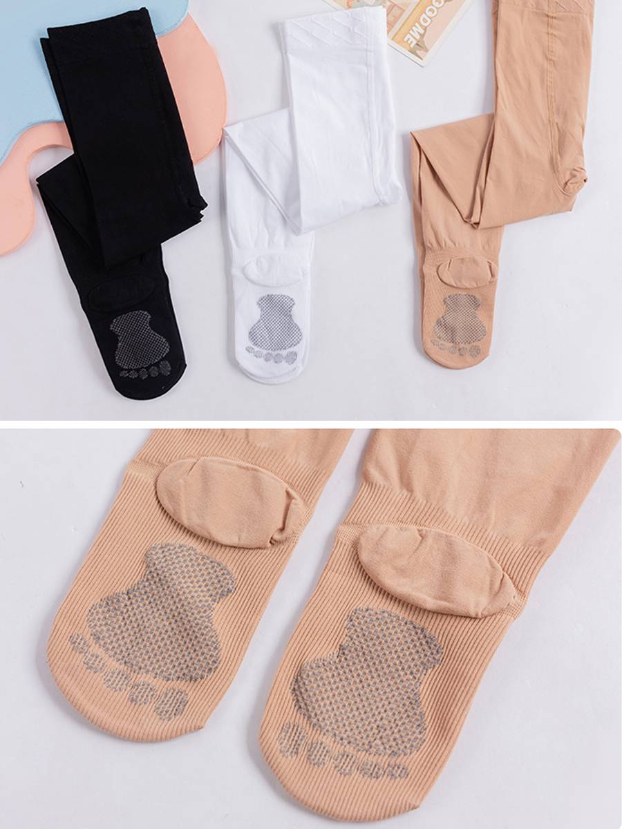 Girls' dance socks Summer thin children's white pantyhose anti -hooks anti -Latin dance bottom sock socks net red cat claw socks