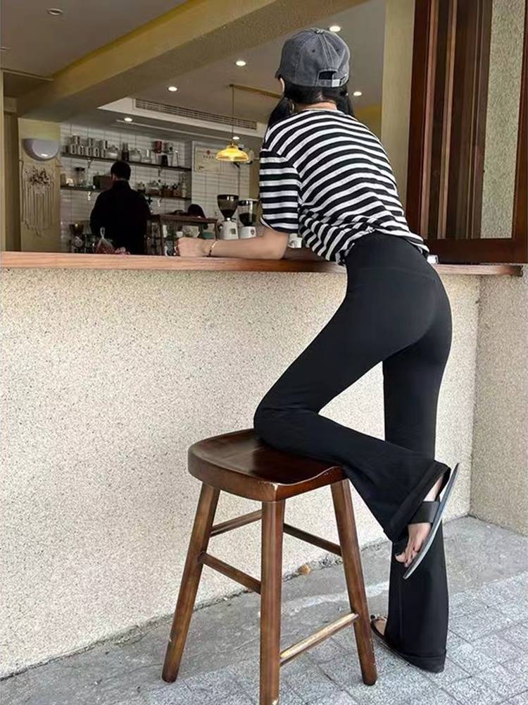 Dance pants Latin dance exercise trousers Children's national standard dance body high -waist friendly modern dance yoga trousers