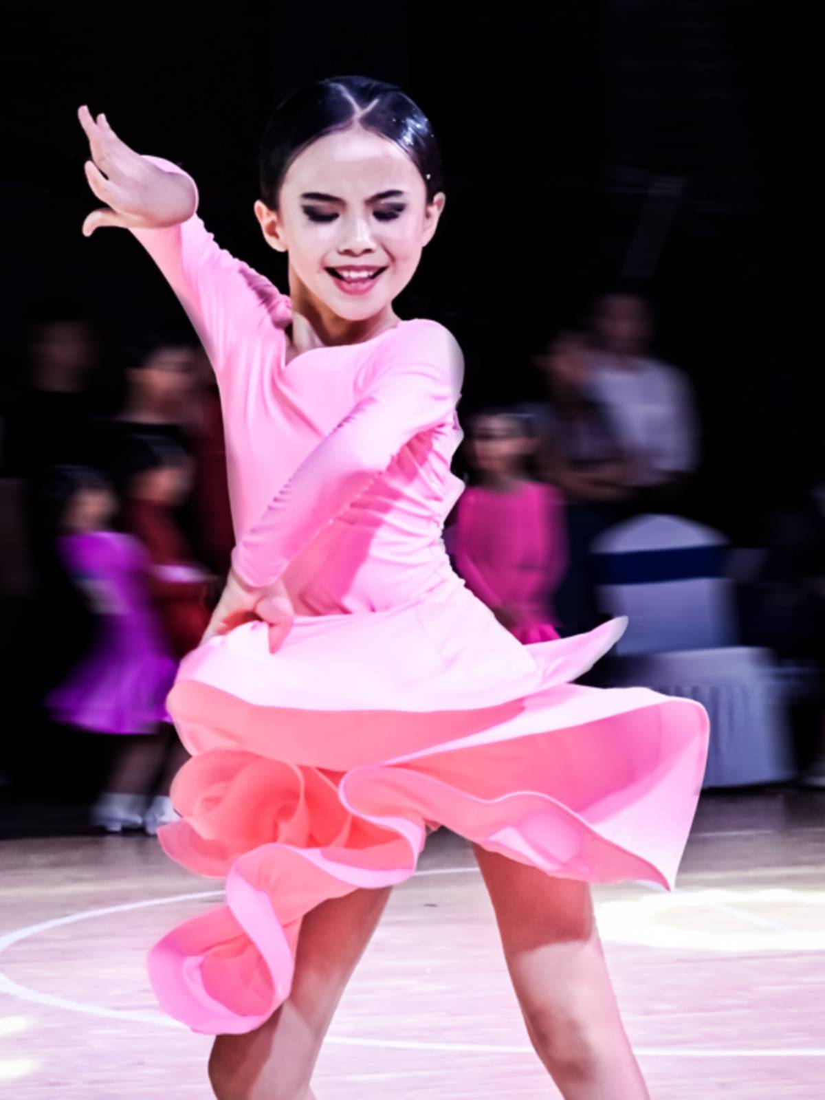 GTYDANCE2024 new children's Latin dance stipulated in the competition service girl professional standard test performance service girl