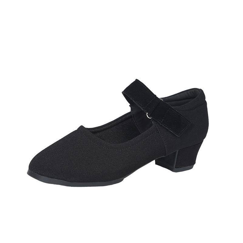 Brand professional Latin dance shoes ladies soft base love dance shoes black belt and teacher body training shoes square