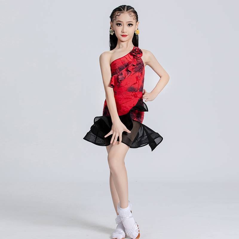 Children's Latin Dance Practice Girls Set Girl Set Smart Sensory Switch Performance Services Dance Specialty 2024 Summer