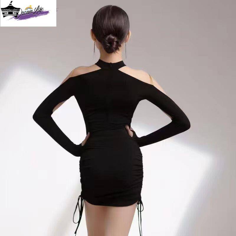 Latin dance bag hip skirt practice service girl professional dance clothes suspended girls spring, summer, spring and summer new national standard dance skirt