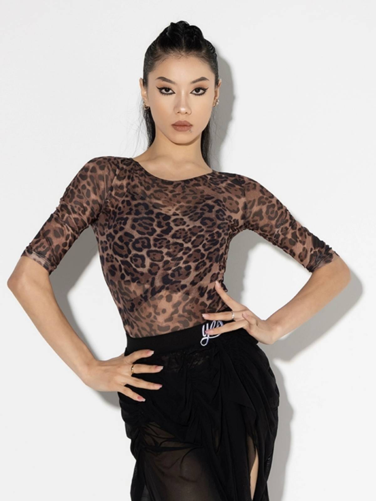 YES Latin Dance Dance Dance Dance Dance Dance Dancing Dancing Top Girl 2024 New Spring Long Sleeve Top YD217