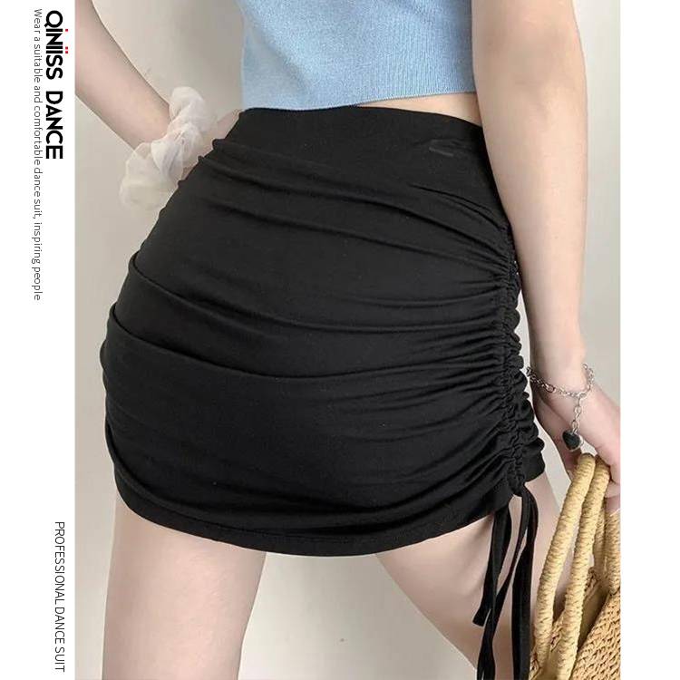 Latin dance skirt new anti -walking light bag hip skirt women's skirt training skills uniform short skirt dancing training clothes sexy half body skirt