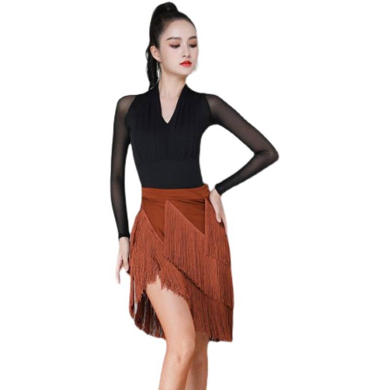 Latin dance apron women's Soviet skirt new adult modern dance hip scarf