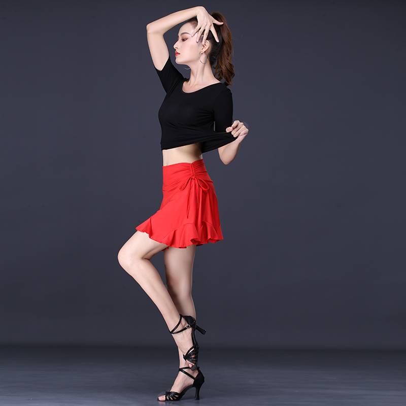 New Latin dance skirt adult professional sexy summer Latin dance exercise female adult dance skirt short skirt