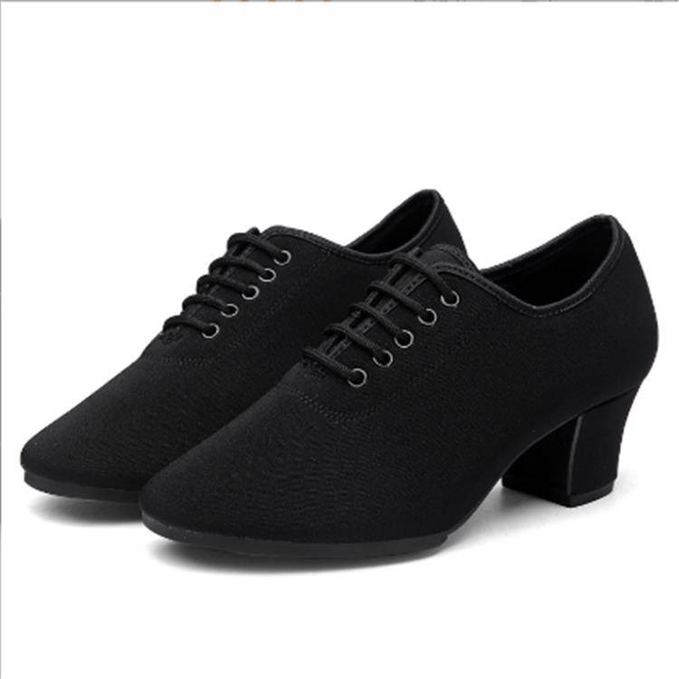 Professional Latin dance shoes ladies mid -to -high heels dance shoes soft bottom teacher body training shoes square dance shoes