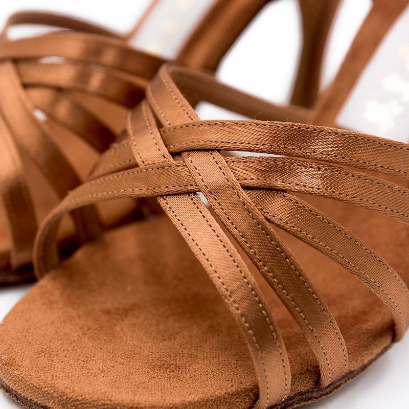 UK adult women's professional Latin dance shoes female adult national standard mid -high heel soft bottom art test dance shoes
