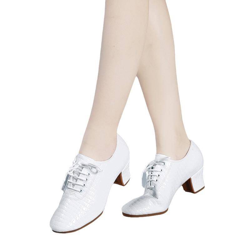 White stone pattern Latin dance shoes Soft soles of women's teachers shoe shoe shoe dance shoes, water soldier dance dance