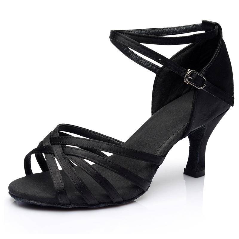 Latin dance shoes high -heeled adult competition fine heels and soft bottom practice dance shoes women's majors