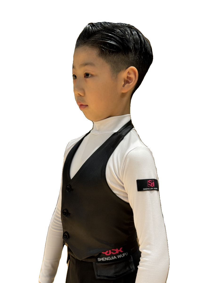 Shengjia dance service Sjsk Latin dance imitation Pipon Latin dance boy performance competition vest