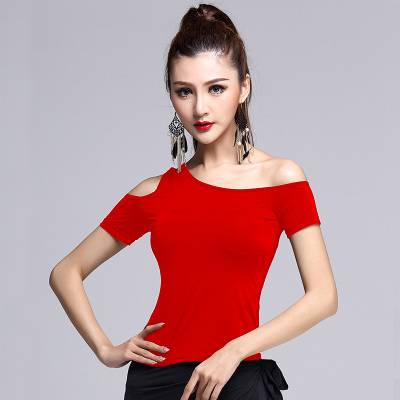 Spring and summer new adult female Latin dance long and short -sleeved square dance jackets, plackets, modern children's practice clothes