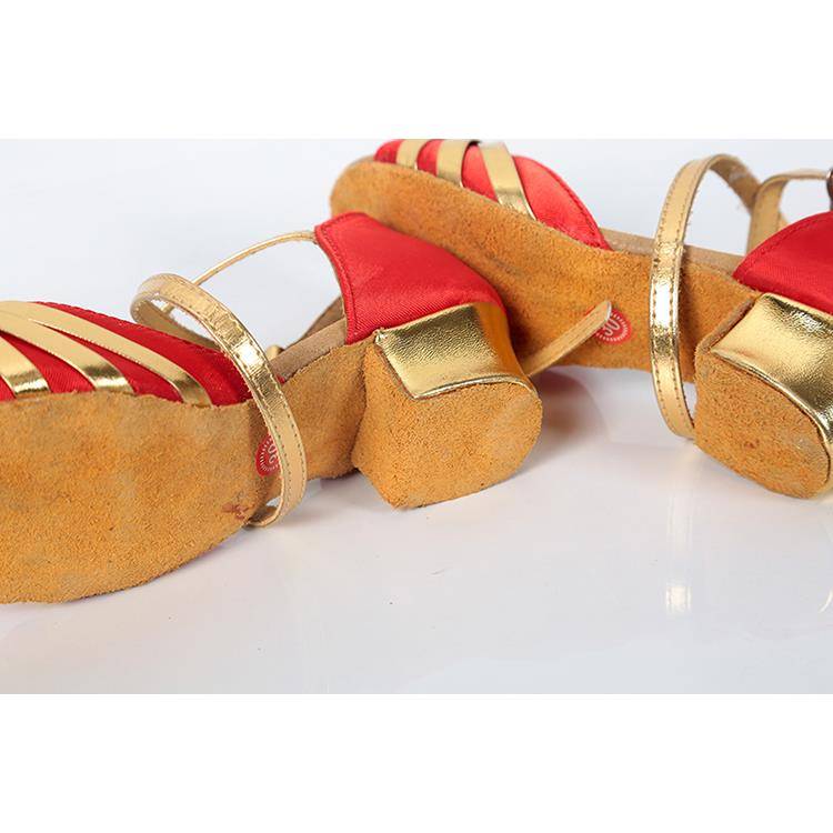Latin dance shoes, adult girls, soft base, flat heels, high -heeled children's shoes practice dance shoes girls dancing summer