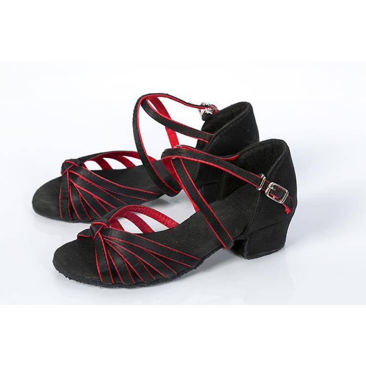 Latin dance shoes, adult girls, soft base, flat heels, high -heeled children's shoes practice dance shoes girls dancing summer