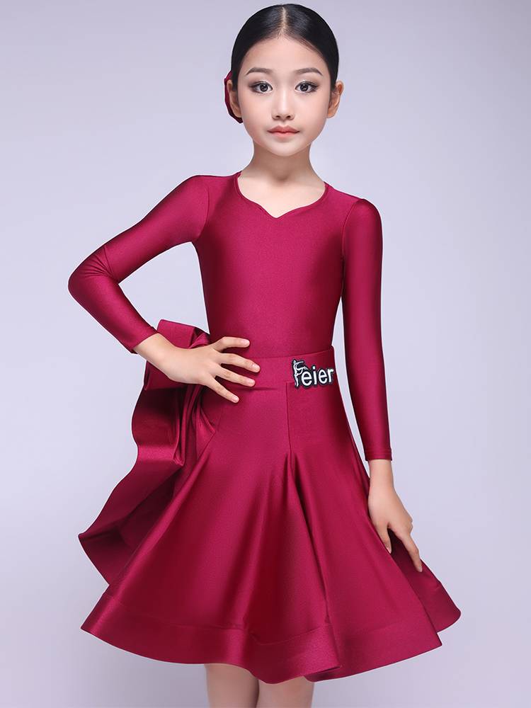 Girls Latin Dance Service 2024 New High -end Children's Standard Standard Standard Summer Children's Advanced Sensors Standard Competition Services