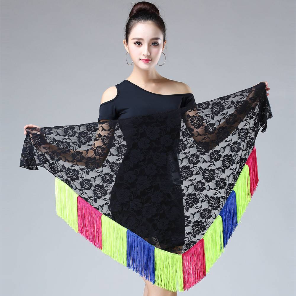 Promotion New Flash Triangle Scarf A Skirt Adult Skirt Latin Dance Female Female Hop Scarf Practice Skirt