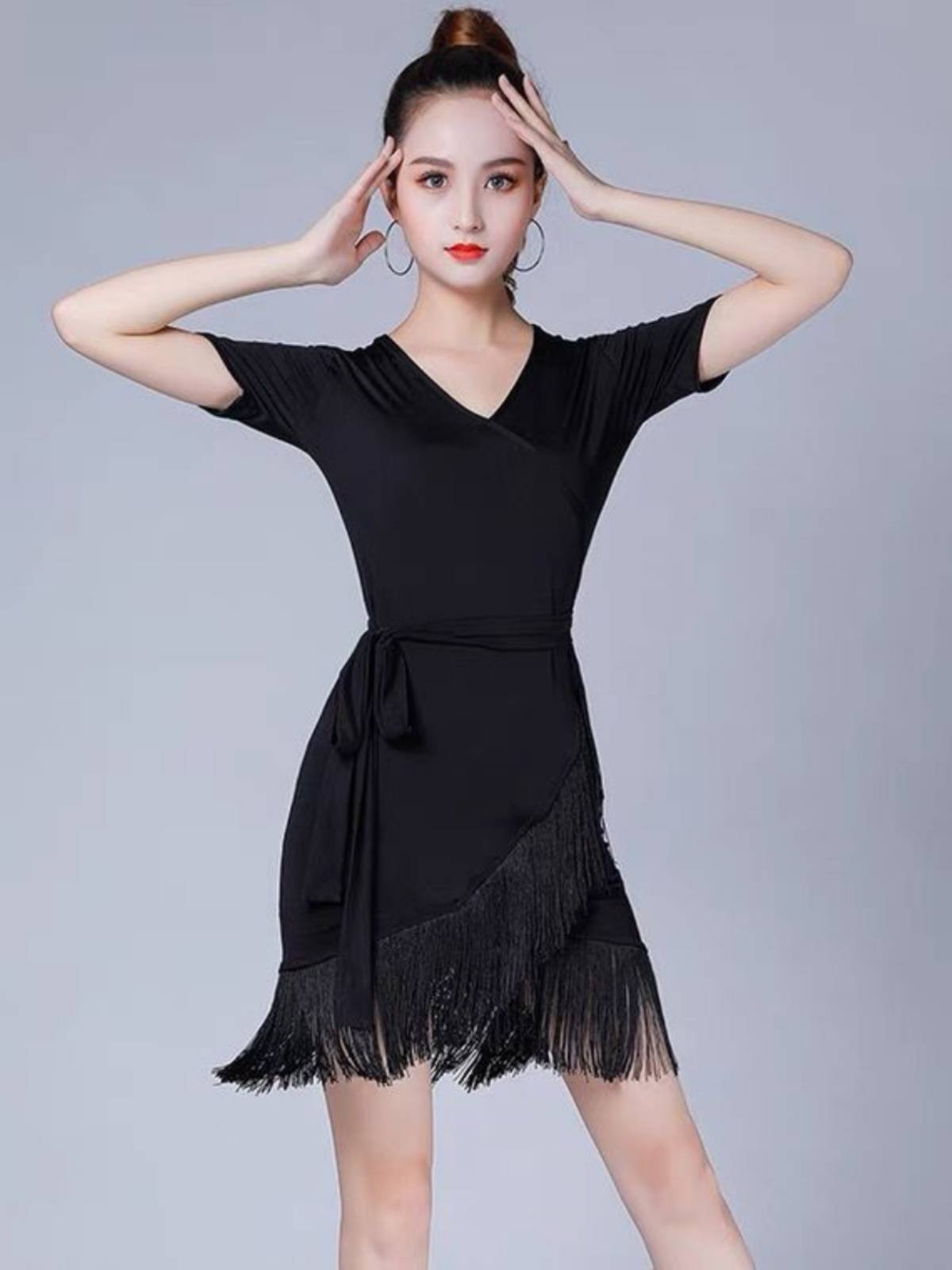 Latin dance dress female adult summer new sexy streaming exercise performance clothes dancing skirt Latin dress set