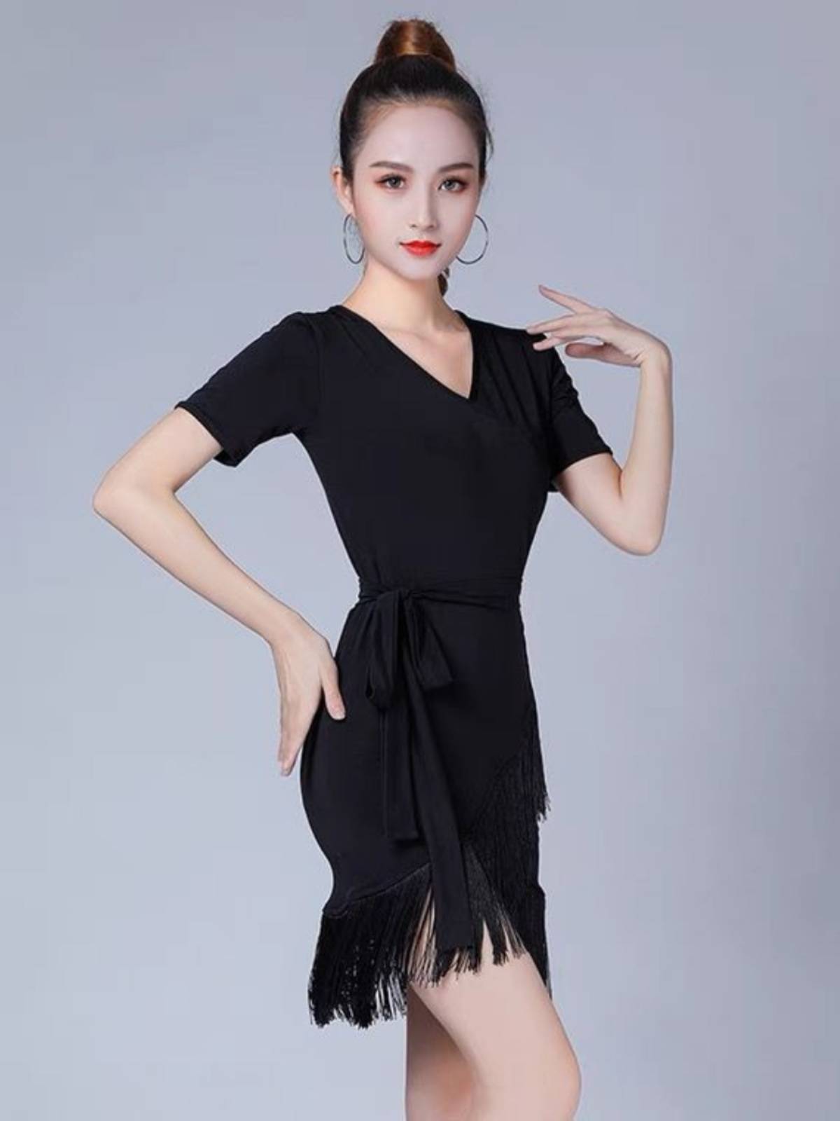 Latin dance dress female adult summer new sexy streaming exercise performance clothes dancing skirt Latin dress set
