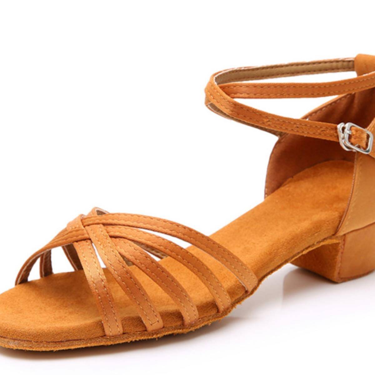 Children's professional Latin dance shoes high -heeled dance shoes girls summer outdoor outdoor glue dance performance shoes practice shoes