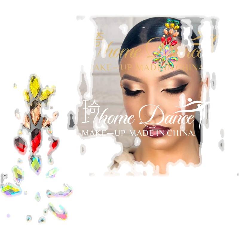 Latin dance head jewelry drilling the national dance competition resin professional black pool hair bright diamond diamond jewelry
