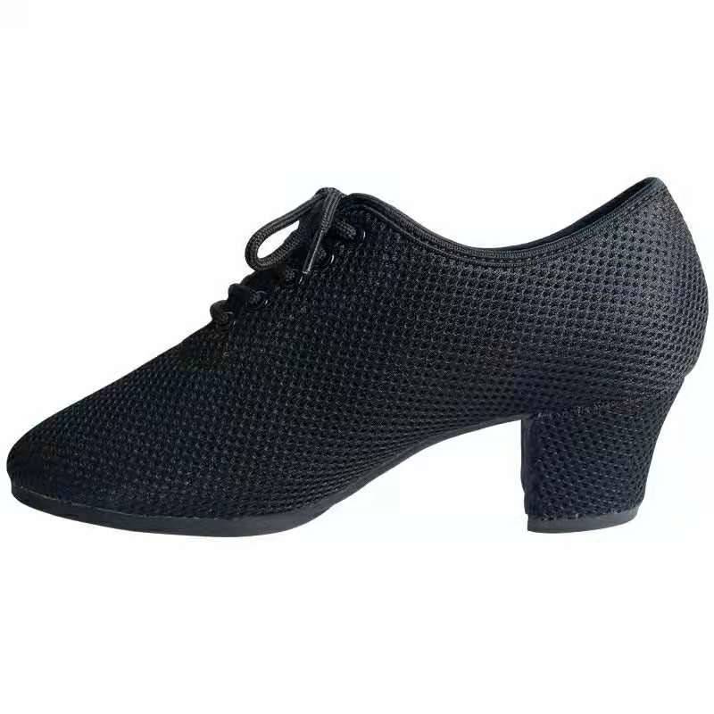 Women's Latin Dance Shoes Soft Wave Plaza Dance Water Skin Skin Adult Teacher and Friendship Shoes Men Male
