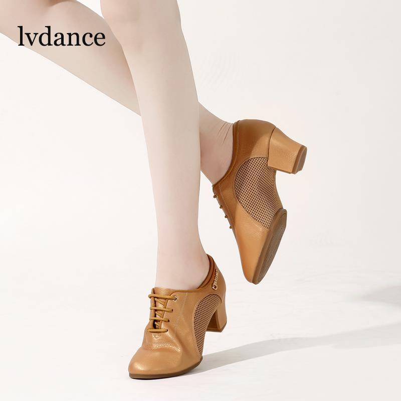 Professional Latin Dance Shoes Teacher Shoes Female Dance Shoes Adult Soft Bottom Plaza Dance Shoes and Water Soldier Paying Dance Shao Shoes