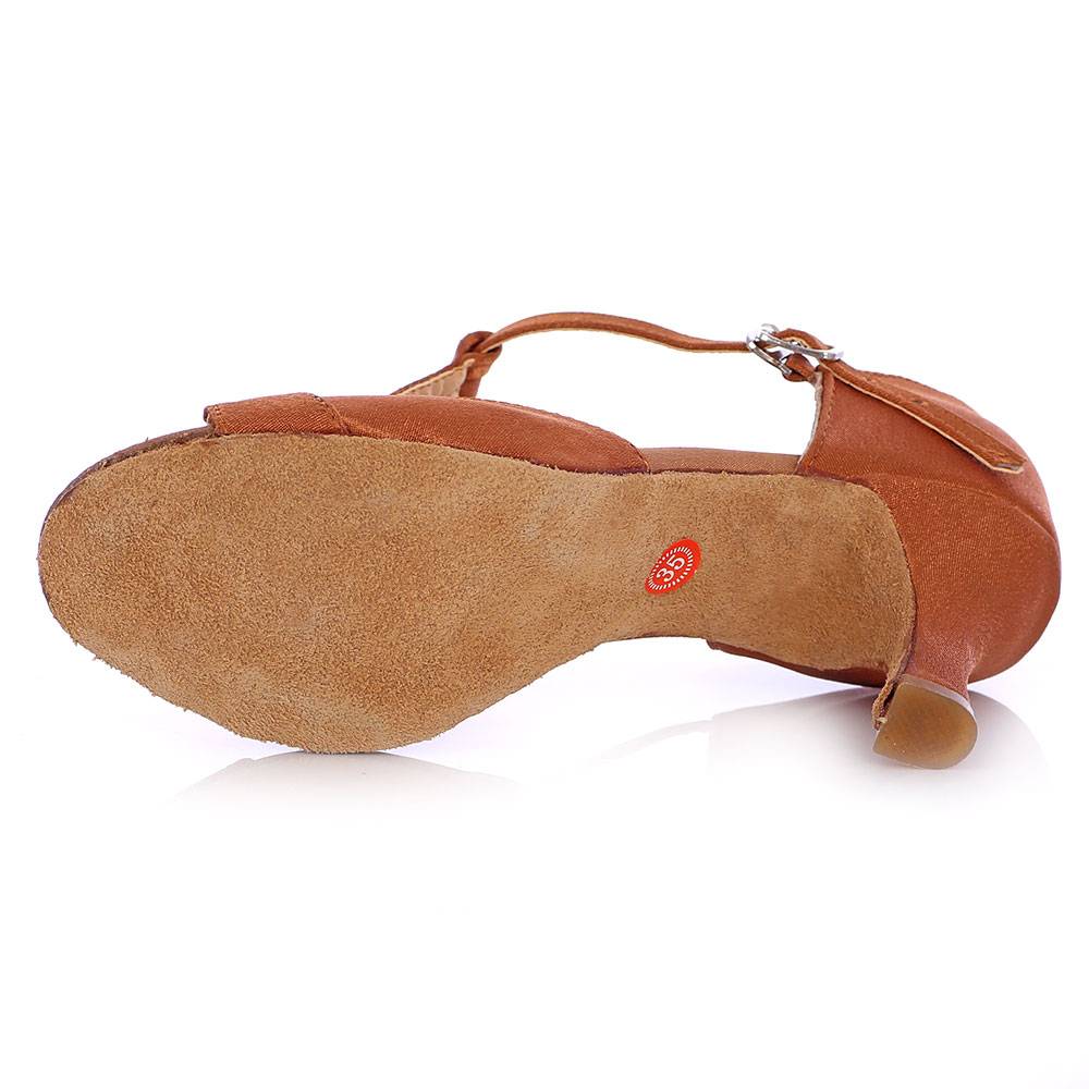 The new women's Latin dance shoes female adults among high heels, the high -heeled beginner exactly the soft background of the four seasons national standard dance