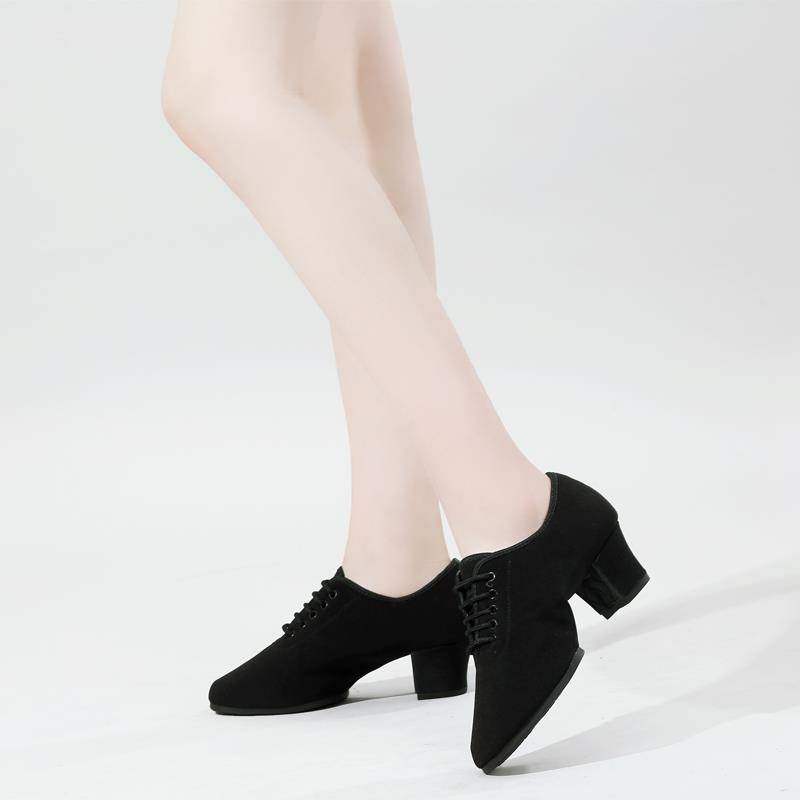 Latin Dance Shoes Adult Lady Middle -Hee Teacher Shoes Soft Sole Shoes Dance Dance Shoes Plaza Dance Dance Shoes