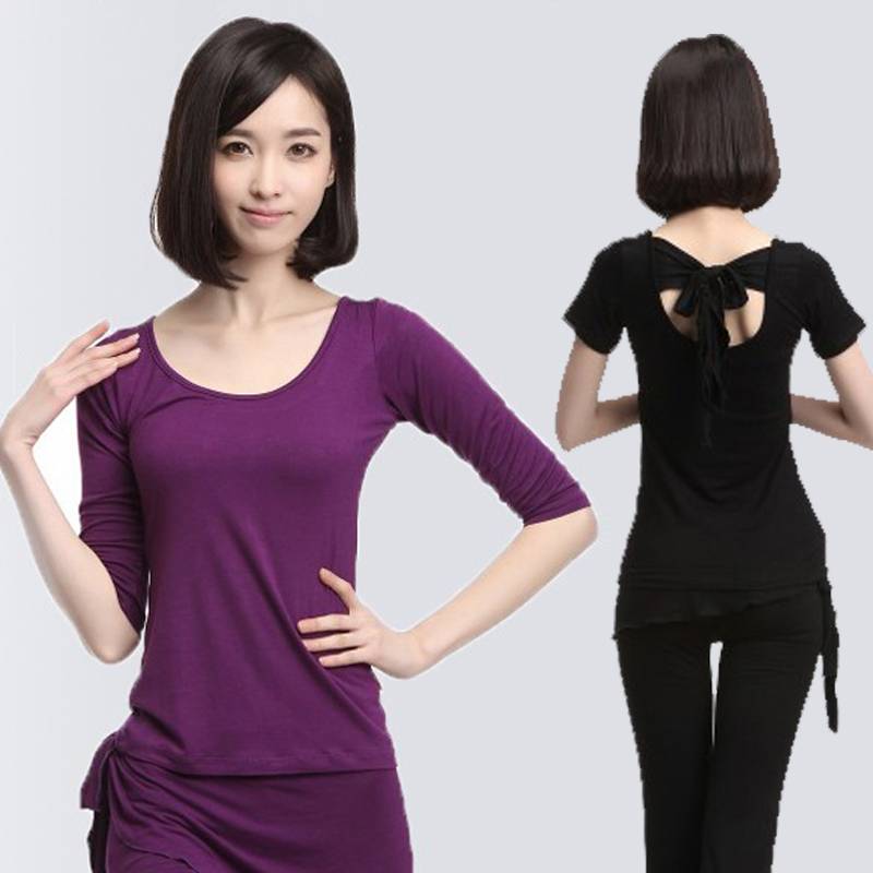 Latin dance clothing top adult female Latin dance exercise clothes on the new square dance clothing performance clothing summer