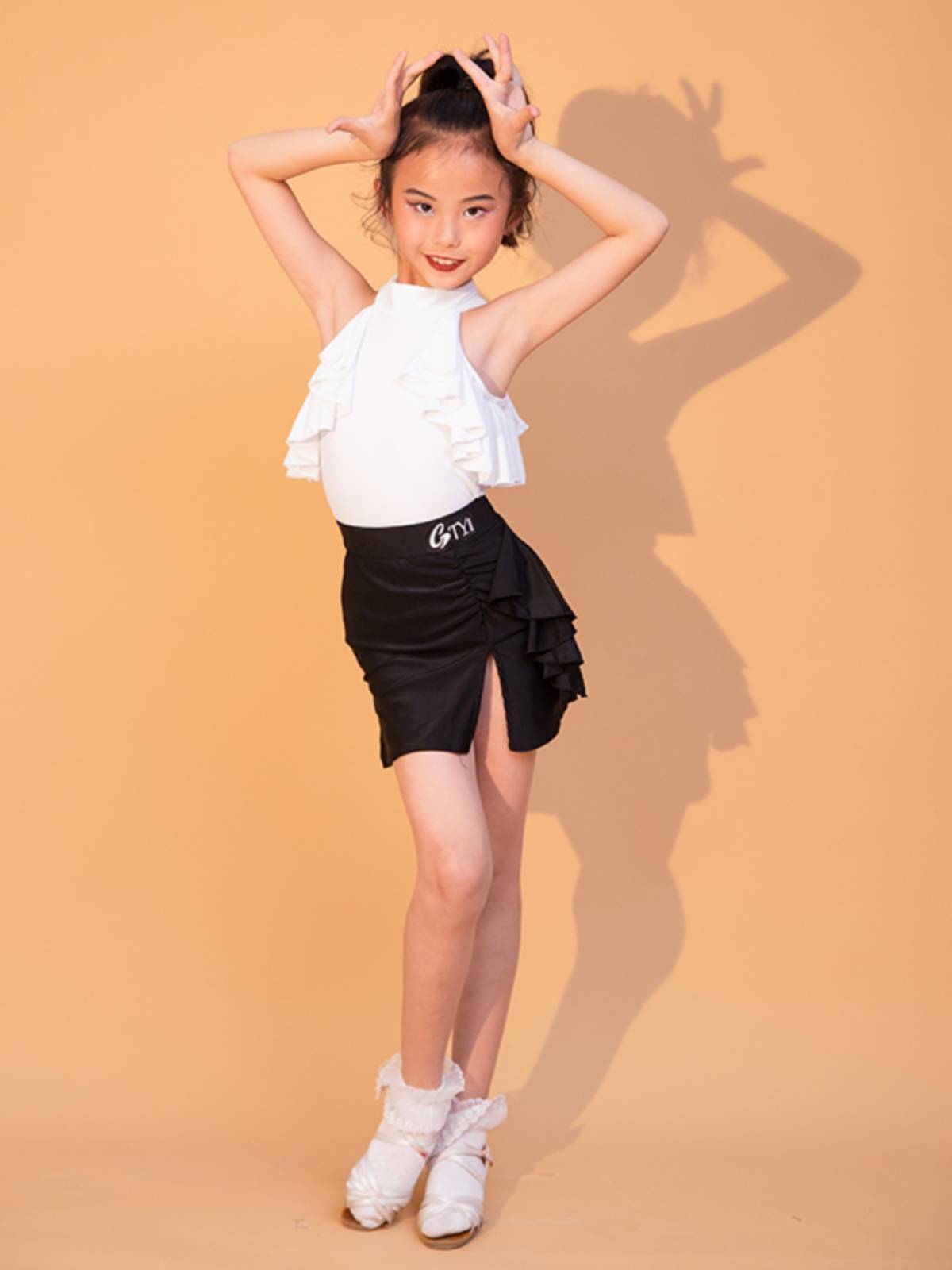 GTYDANCE2024 new sleeveless Latin dance exercise service girl summer black dress dance performance
