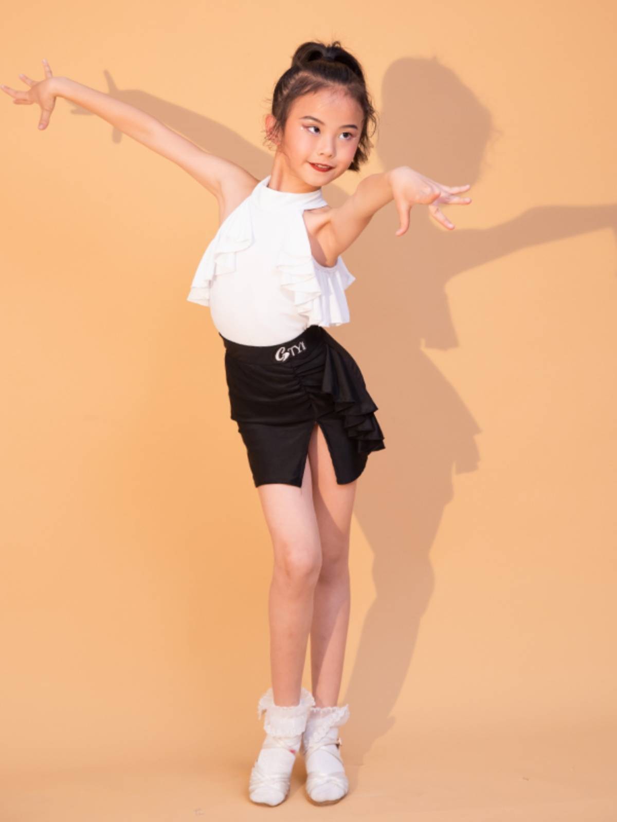 GTYDANCE2024 new sleeveless Latin dance exercise service girl summer black dress dance performance