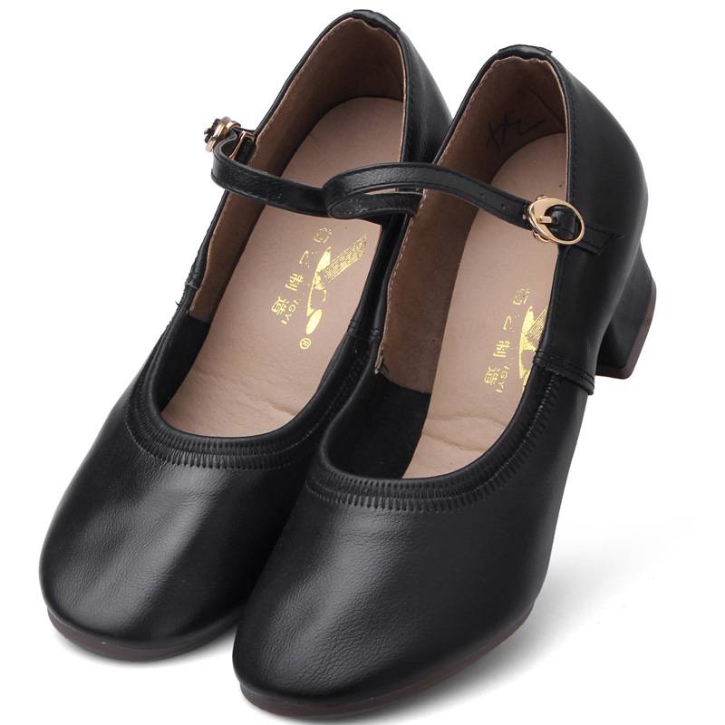Yang Yi Plaza Dance Shoes Shoes Leather Dance Shoes and Malnette Dance National Dance No Crescent Niper Bands Soft Bottom Latin Dance Shoes