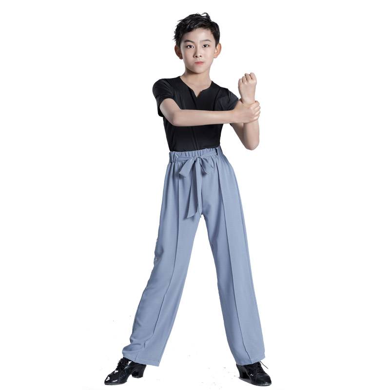 Children's Latin dance service men's summer new short -sleeved exercise service boys perform performance set boys training clothing