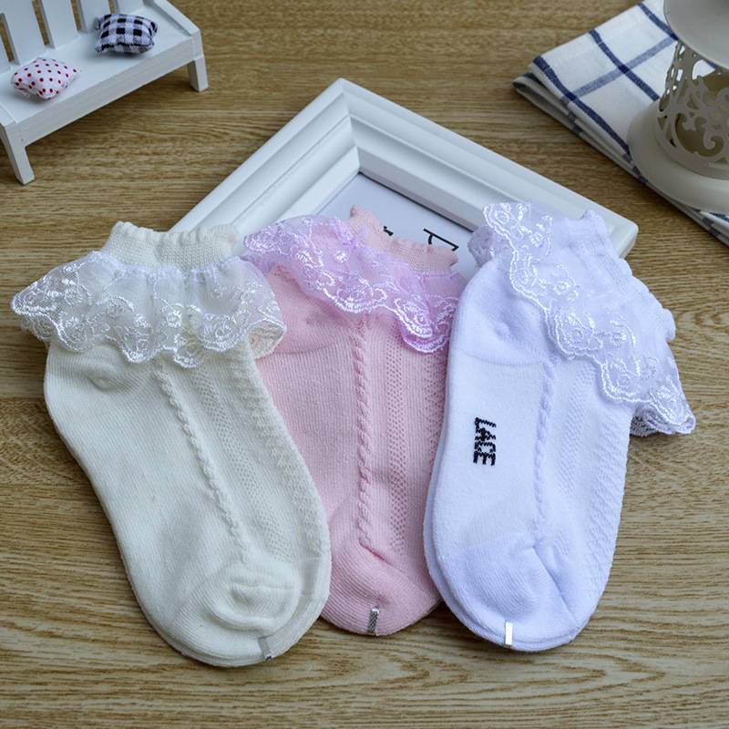 Children Latin stipulate that dance socks white lace lace dancing competition socks performance test -grade dance socks Six 1