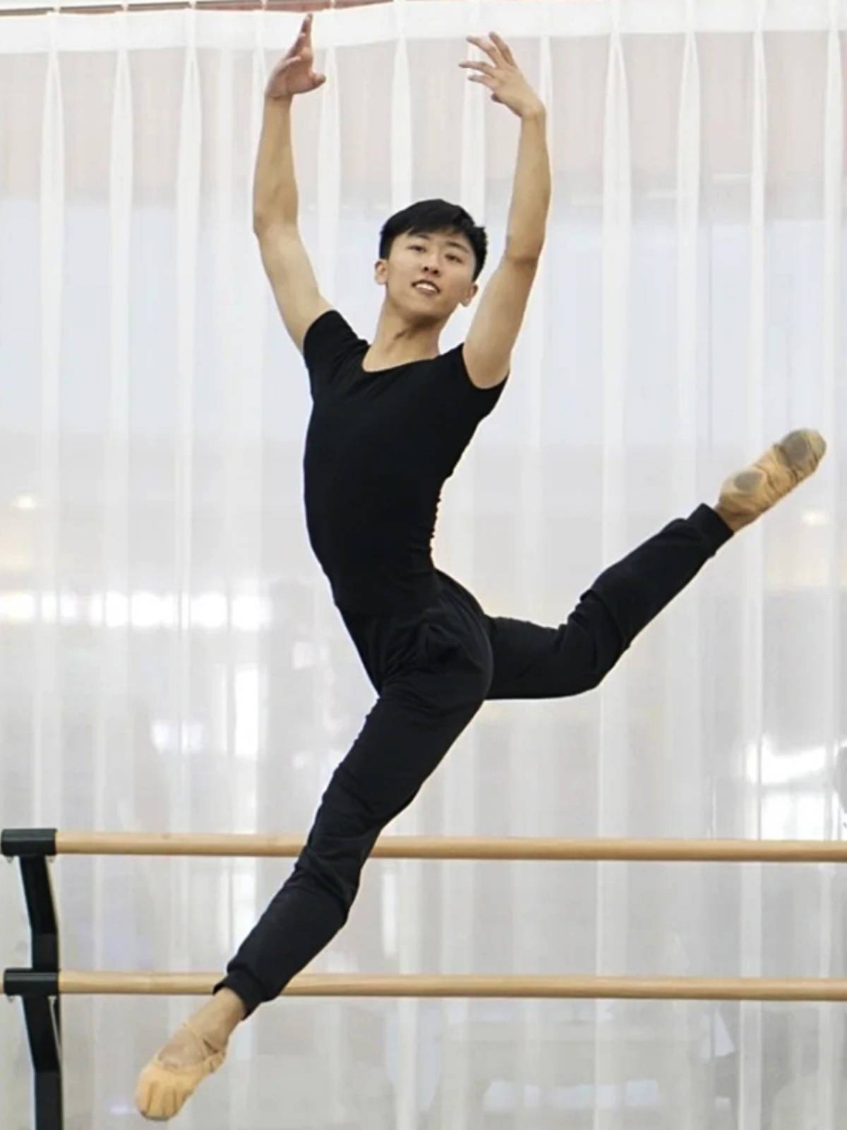 Men's dance service art test -shaped sports service student modern dance dance dance large jacket pants training suit training service