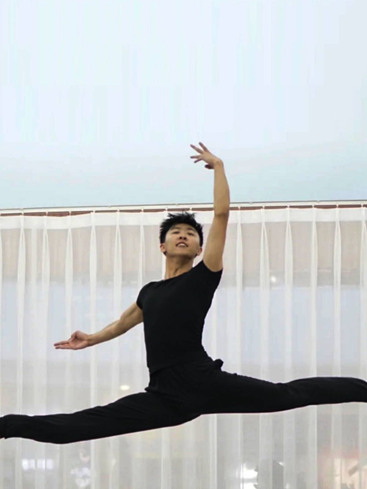 Men's dance service art test -shaped sports service student modern dance dance dance large jacket pants training suit training service