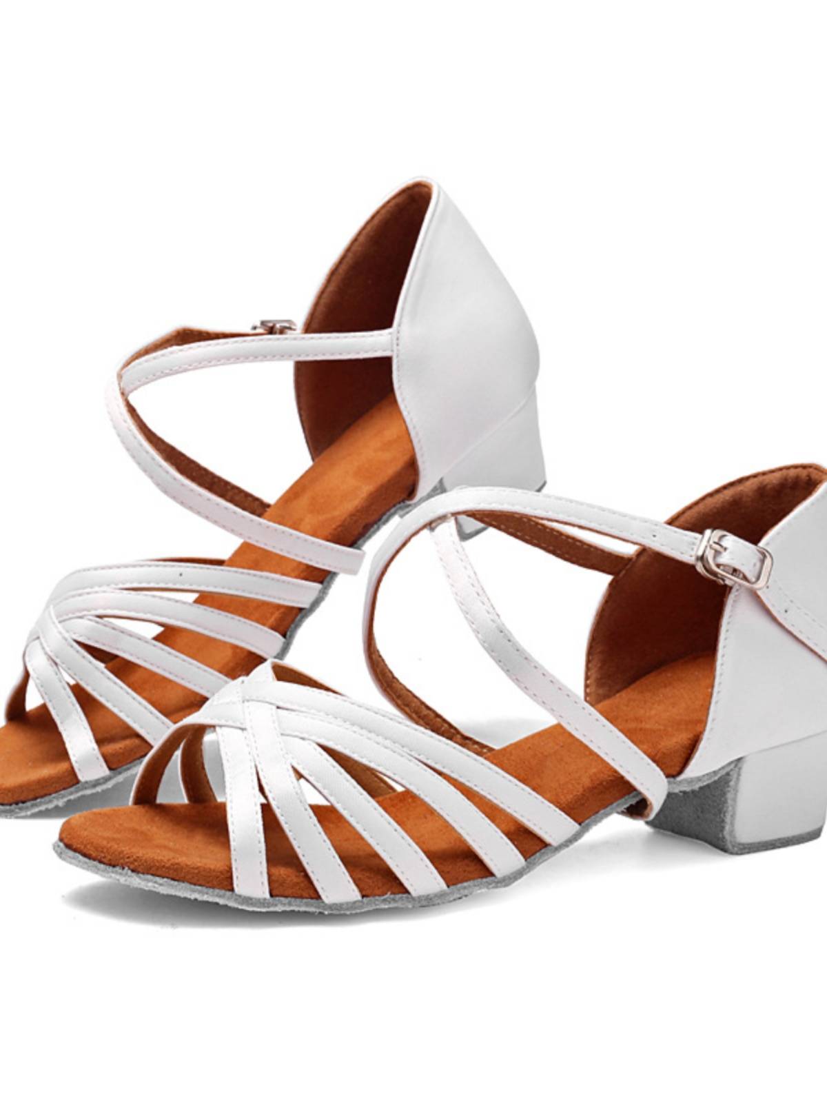2023 new cowhide satin dance shoes girls and children's four seasons common performance shoes competition shoes practice shoes