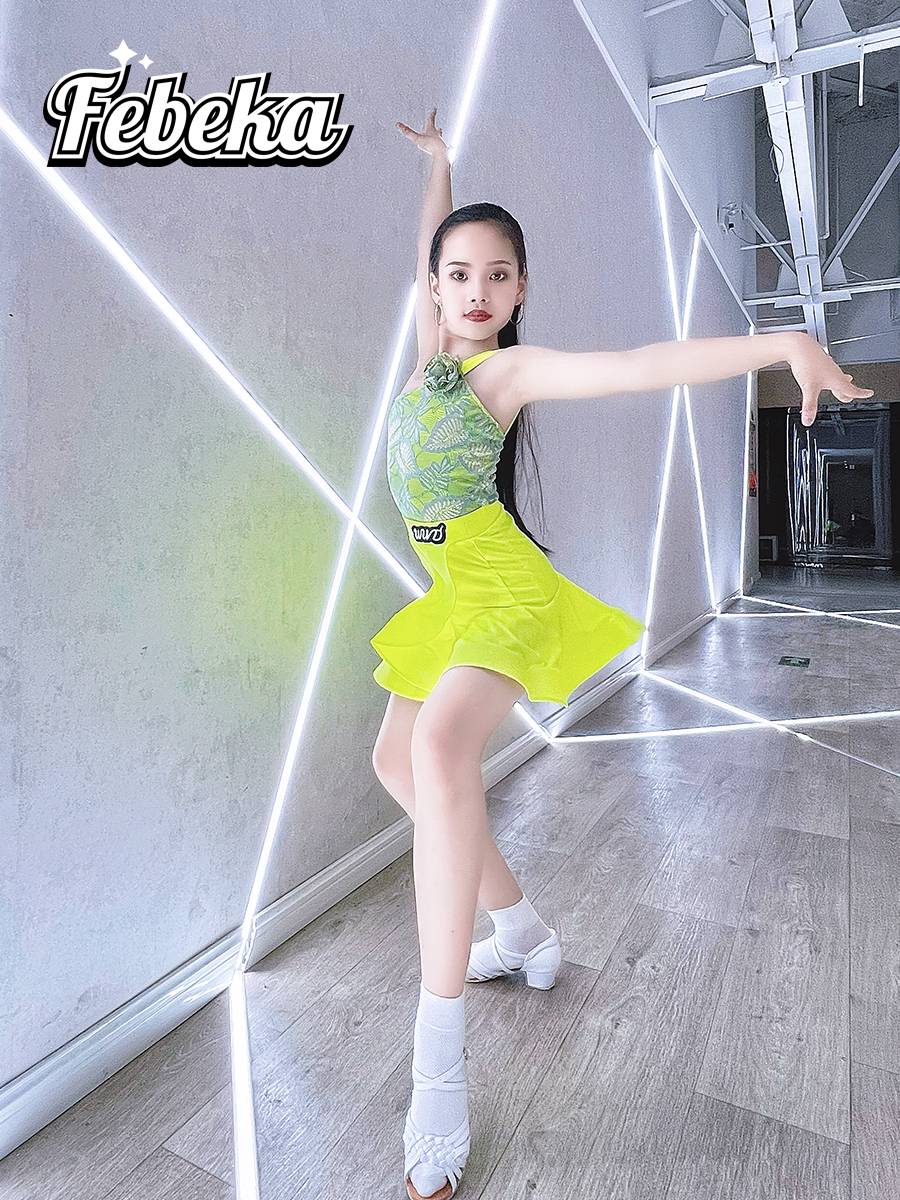 Phoebe 2024 Latin choreographer girls' new summer high-level sensitisation workout for young children's professional performance suit