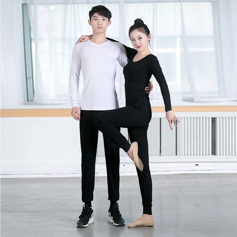 Dance clothes practice service men's loose student -shaped physical clothing modern dance Lauding dance Modal top pants suit